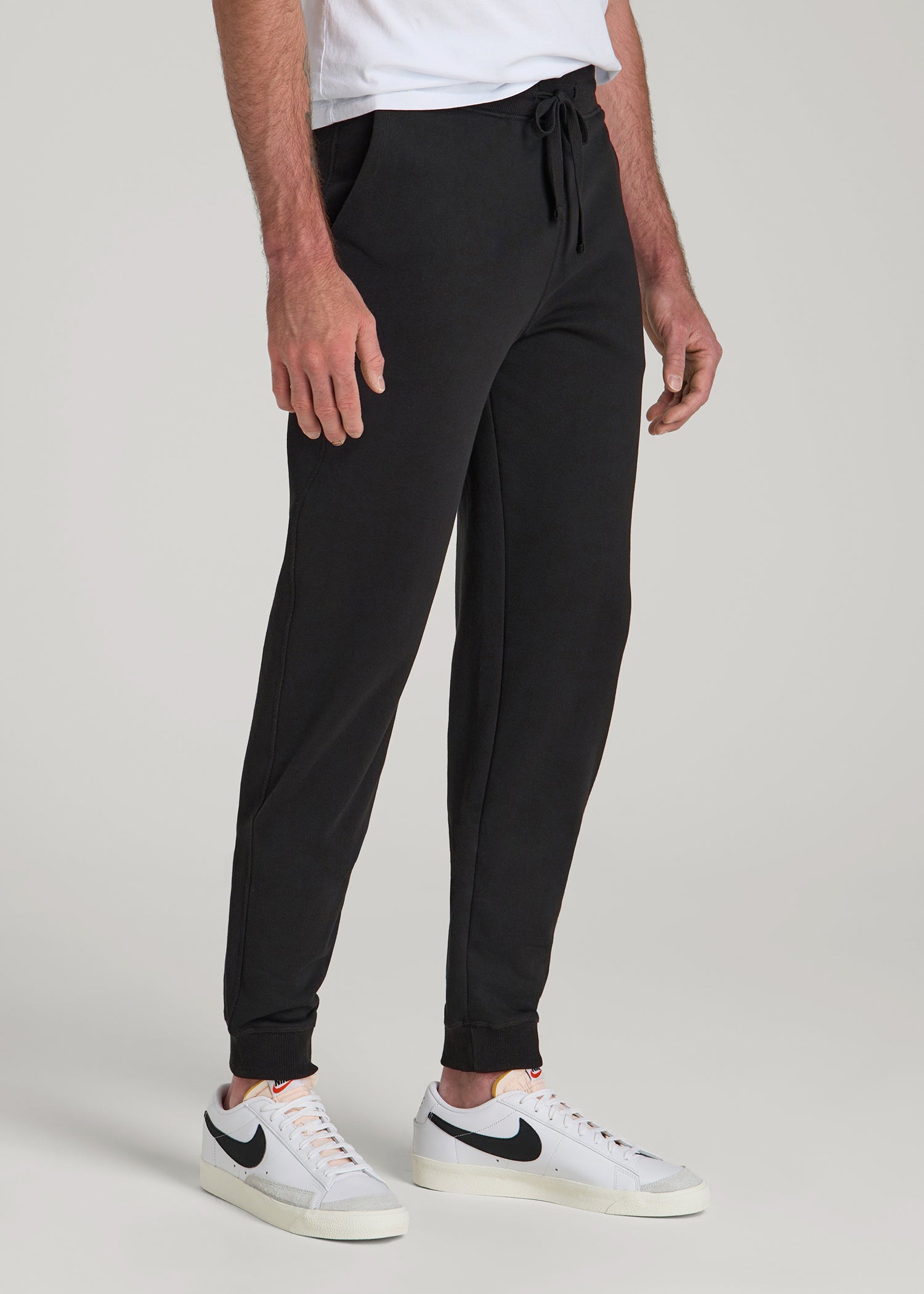 American Tall Men Wearever 2.0 Fleece Joggers for Tall Men in Black
