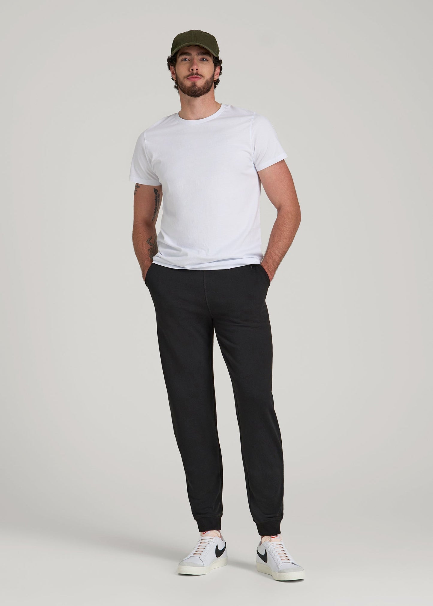 American Tall Men Wearever 2.0 Fleece Joggers for Tall Men in Black