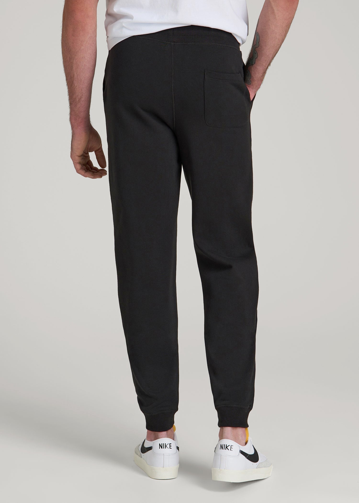 American Tall Men Wearever 2.0 Fleece Joggers for Tall Men in Black