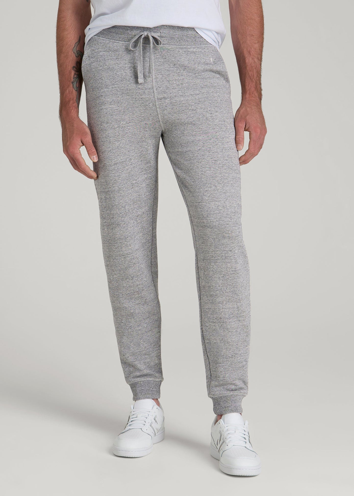 American Tall Men Wearever 2.0 Fleece Joggers for Tall Men in Heathered Grey