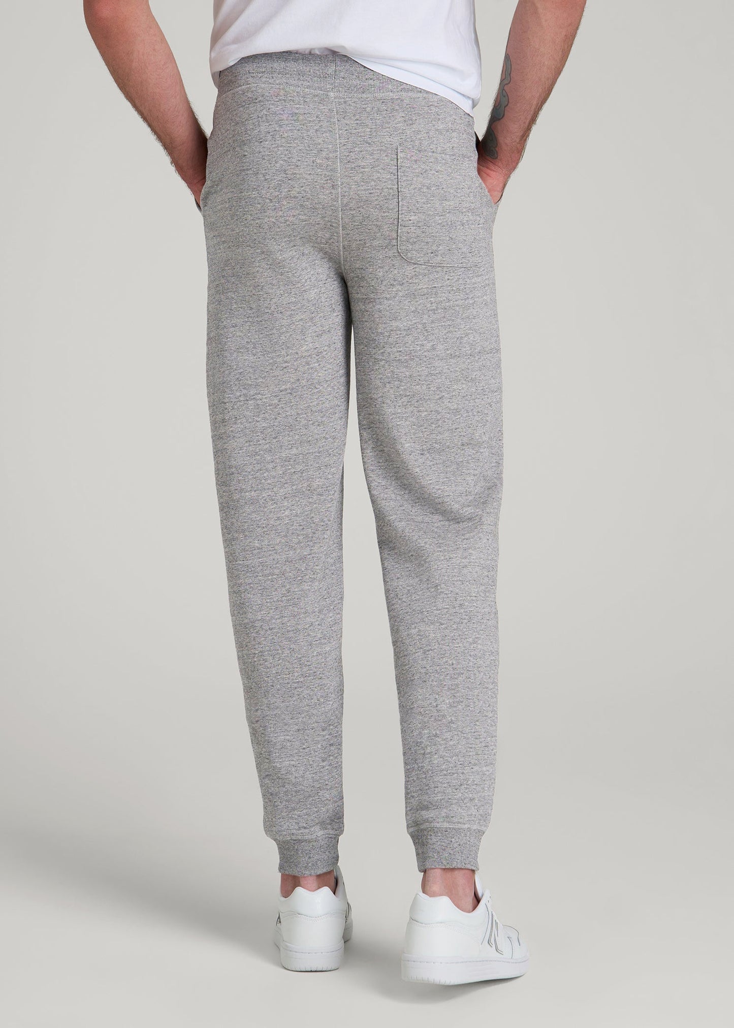 American Tall Men Wearever 2.0 Fleece Joggers for Tall Men in Heathered Grey
