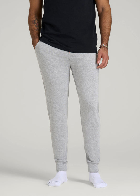 American Tall Men Sleep Joggers for Tall Men in Grey Mix