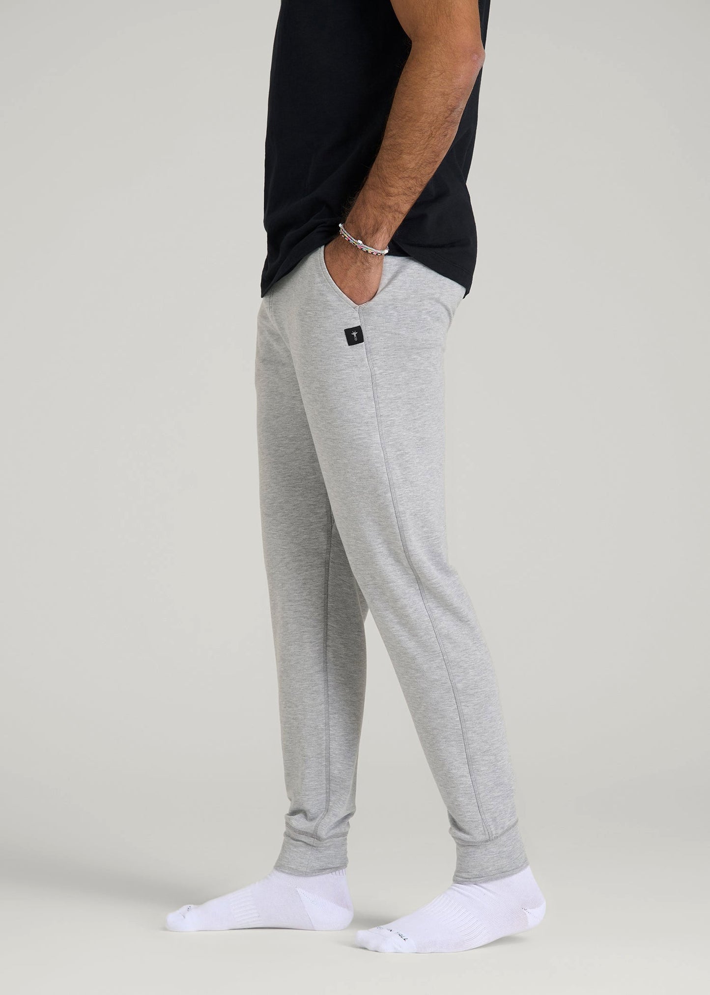 American Tall Men Sleep Joggers for Tall Men in Grey Mix
