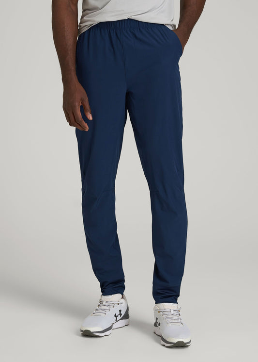 American Tall Men Featherweight Perforated Training Joggers for Tall Men in Regal Blue