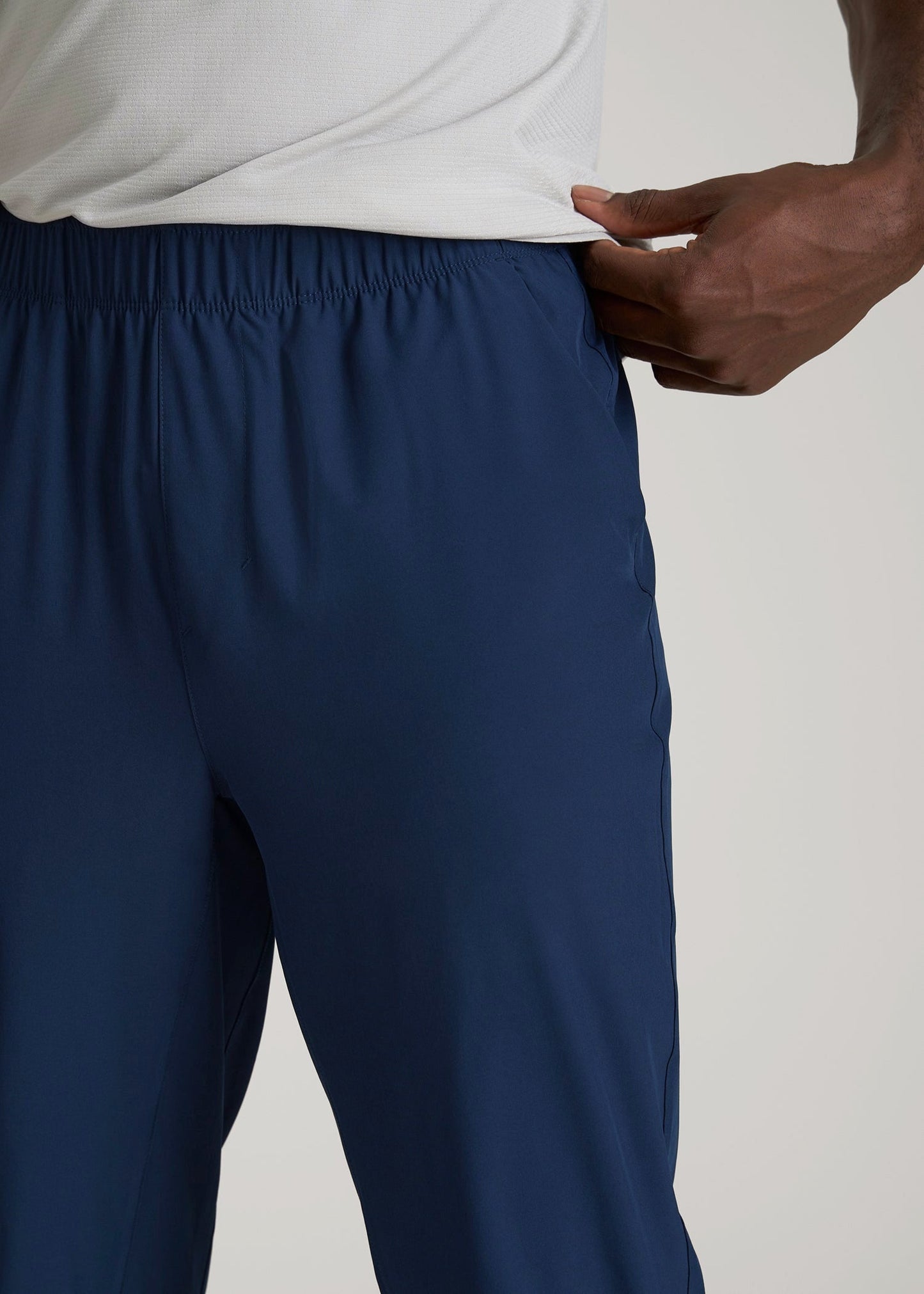 American Tall Men Featherweight Perforated Training Joggers for Tall Men in Regal Blue
