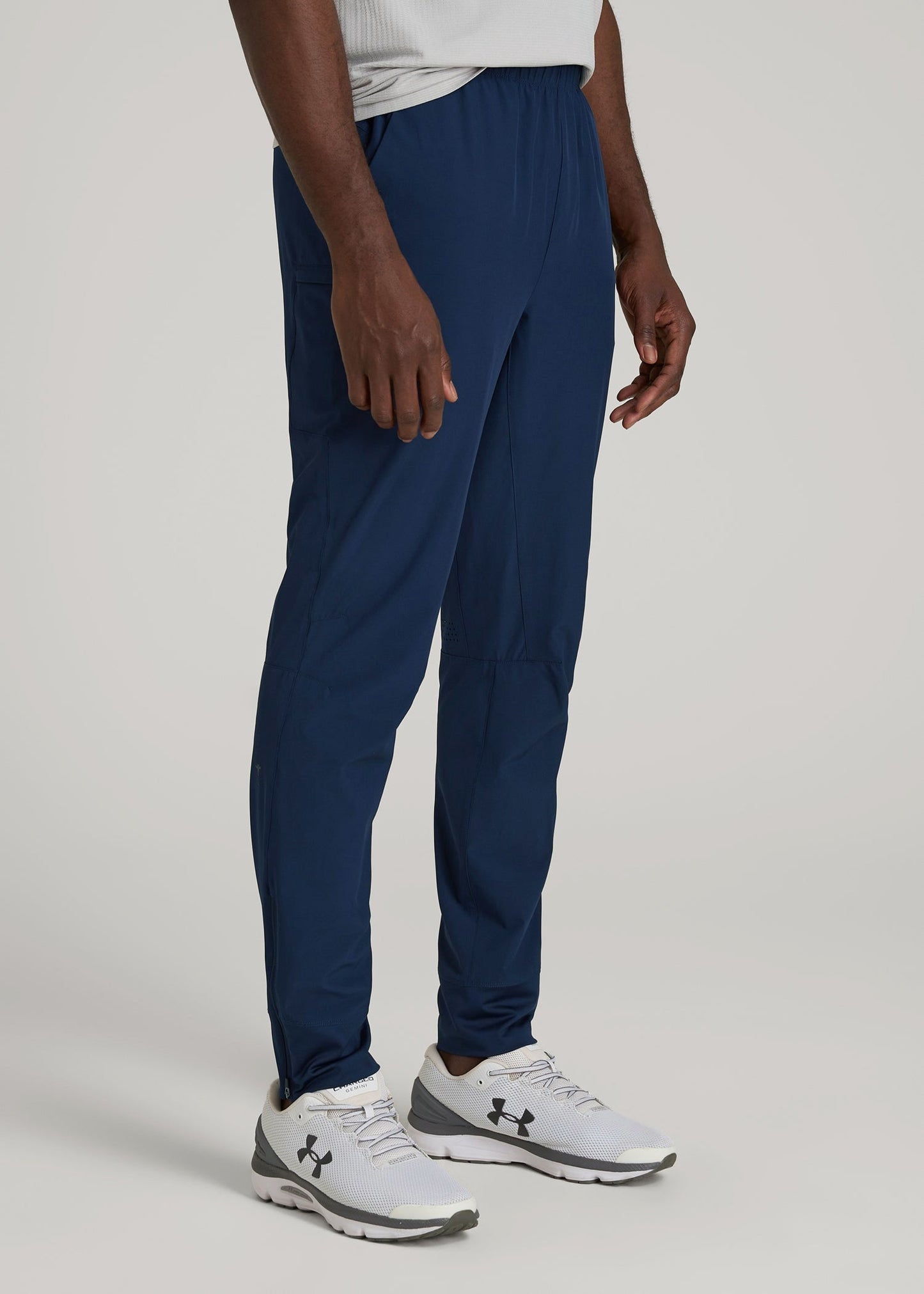 American Tall Men Featherweight Perforated Training Joggers for Tall Men in Regal Blue