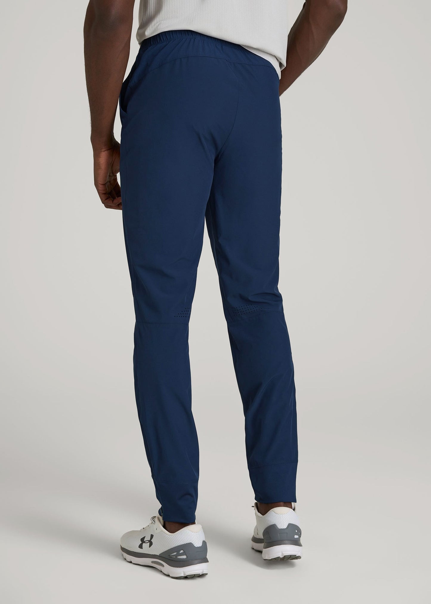 American Tall Men Featherweight Perforated Training Joggers for Tall Men in Regal Blue