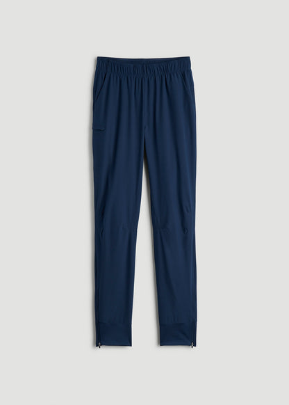 American Tall Men Featherweight Perforated Training Joggers for Tall Men in Regal Blue