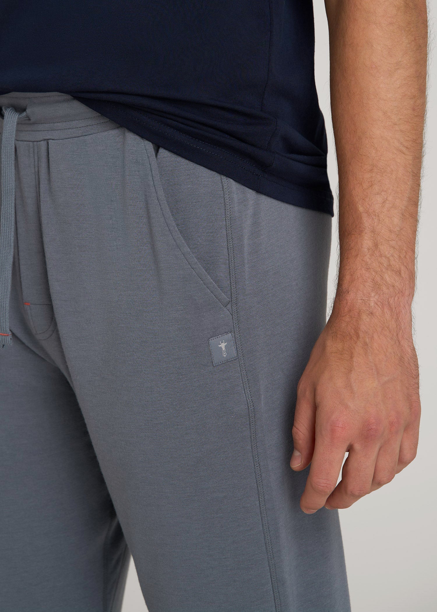 American Tall Men Sleep Joggers for Tall Men in Smoky Blue