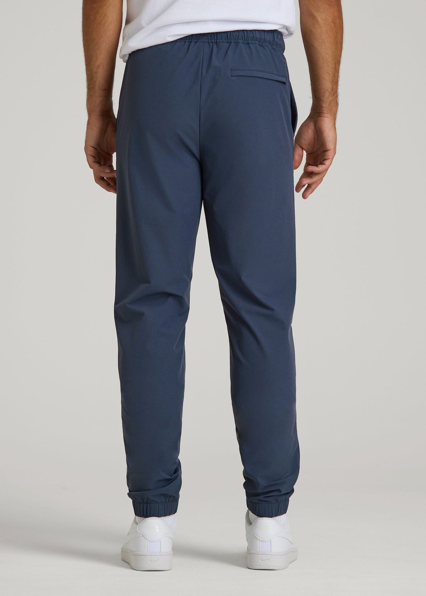 American Tall Men Flex Nylon Joggers for Tall Men in Navy Blue