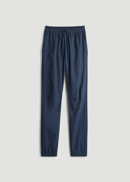 American Tall Men Flex Nylon Joggers for Tall Men in Navy Blue