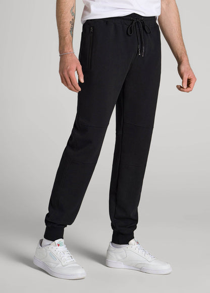 American Tall Men Wearever French Terry Joggers for Tall Men in Black