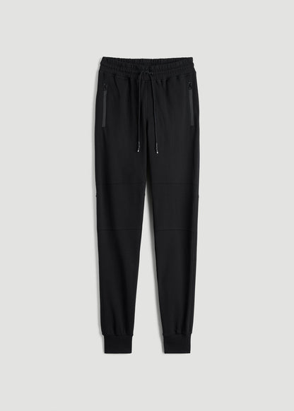 American Tall Men Wearever French Terry Joggers for Tall Men in Black