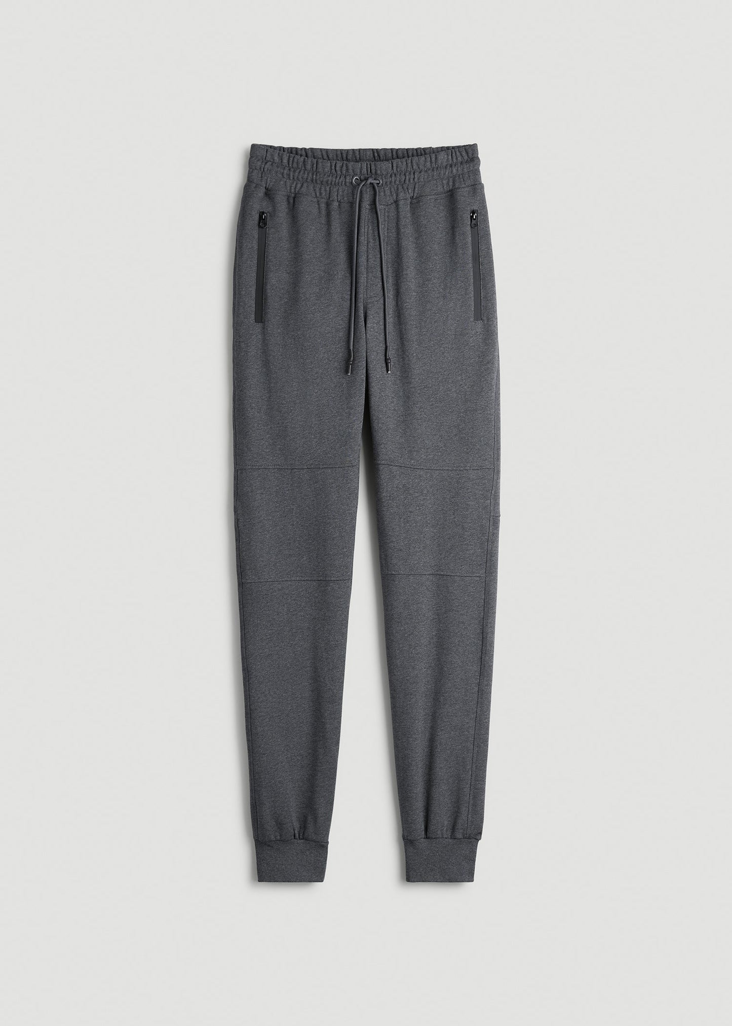 American Tall Men Wearever French Terry Joggers for Tall Men in Charcoal Mix