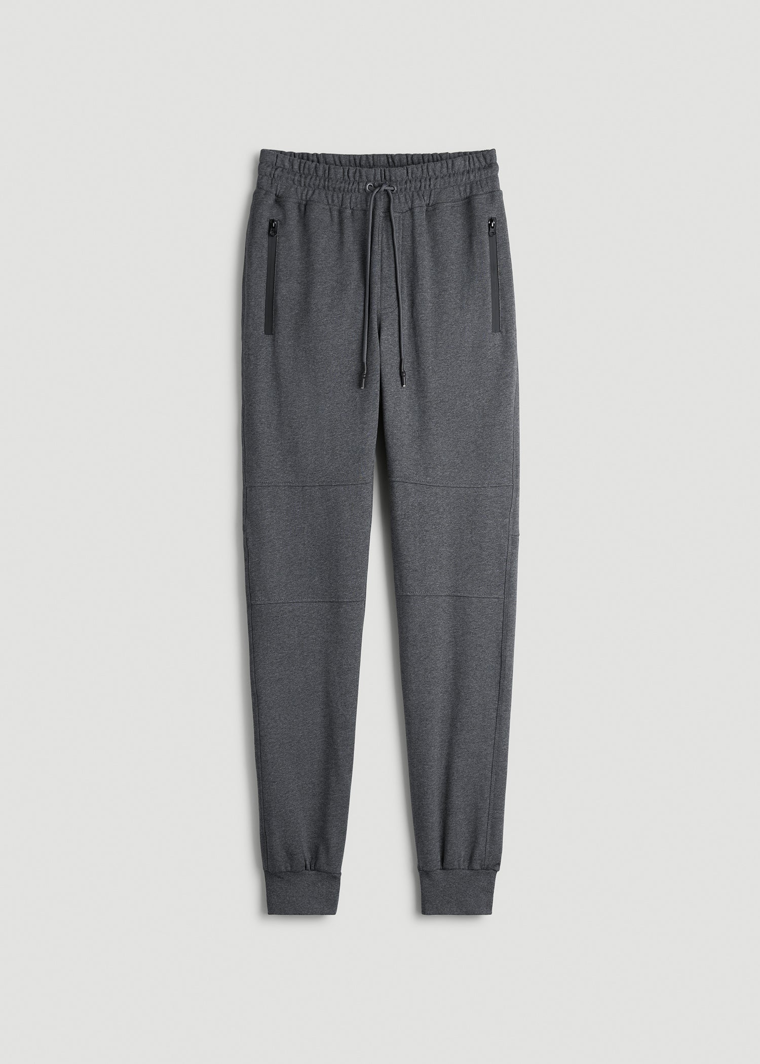 American Tall Men Wearever French Terry Joggers for Tall Men in Charcoal Mix