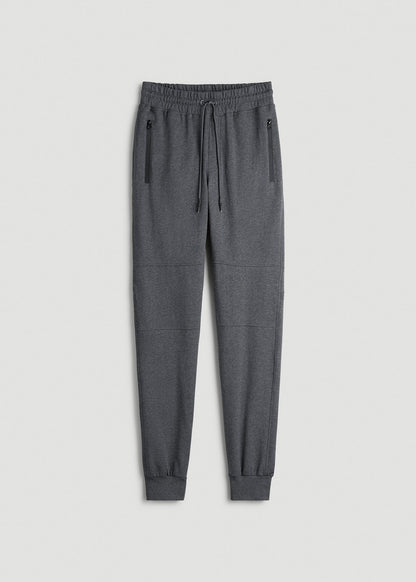 American Tall Men Wearever French Terry Joggers for Tall Men in Charcoal Mix