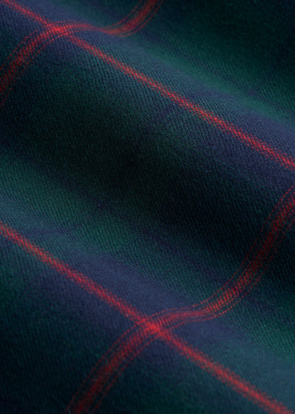 American Tall Men Plaid Pajama Pants for Tall Men in Green and Red Tartan