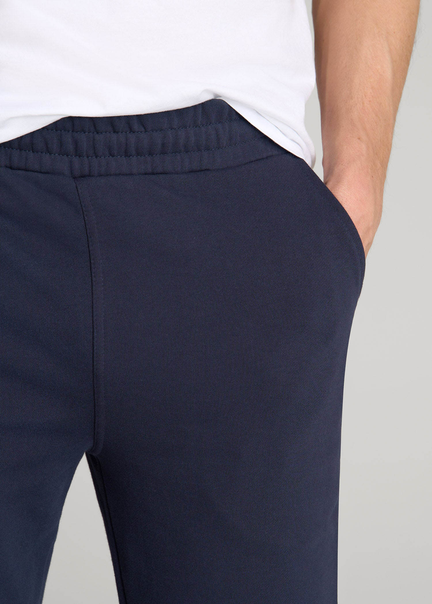 American Tall Men Wearever French Terry Sweatpants for Tall Men in Navy