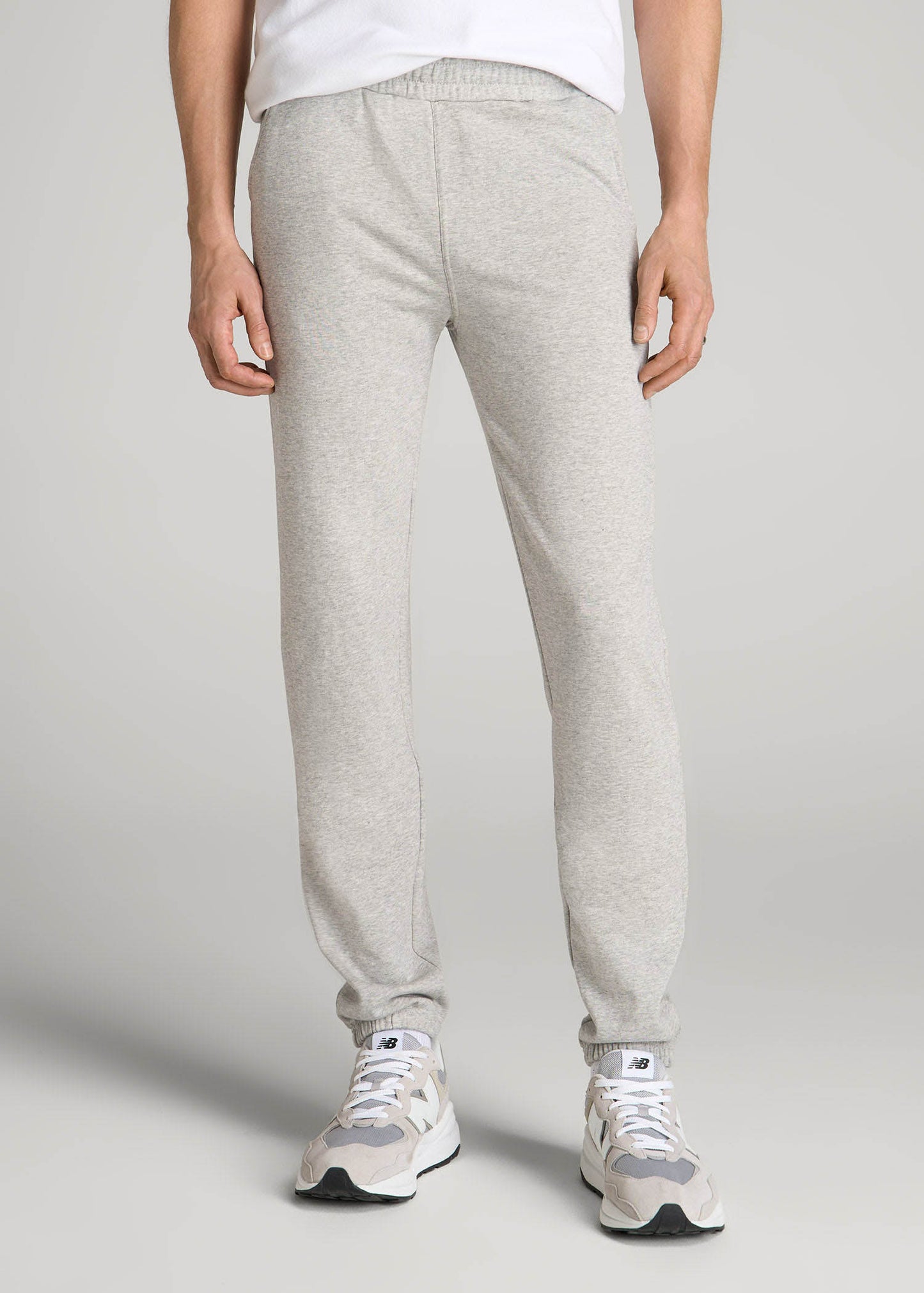 American Tall Men Wearever French Terry Sweatpants for Tall Men in Grey Mix