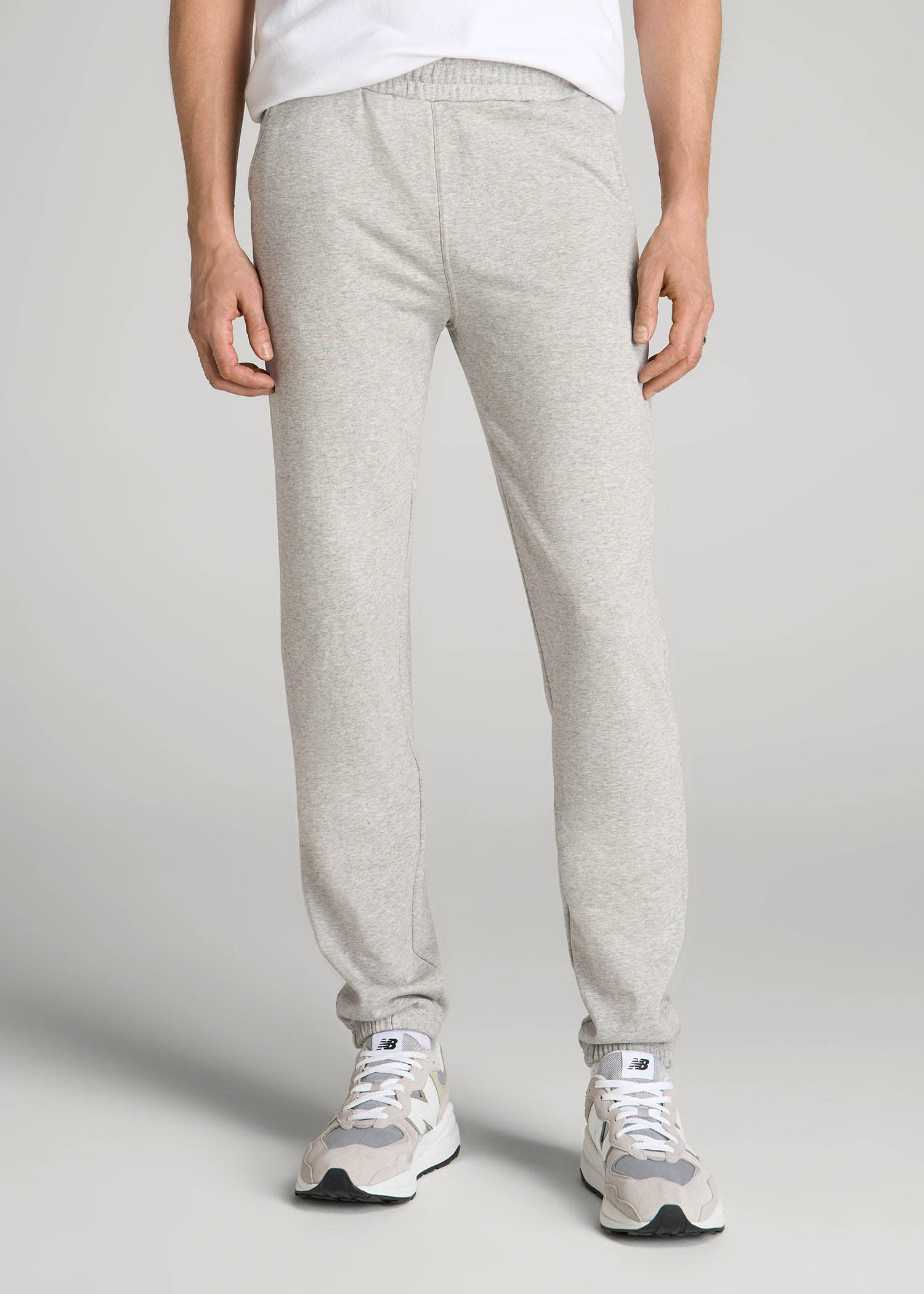 American Tall Men Wearever French Terry Sweatpants for Tall Men in Grey Mix