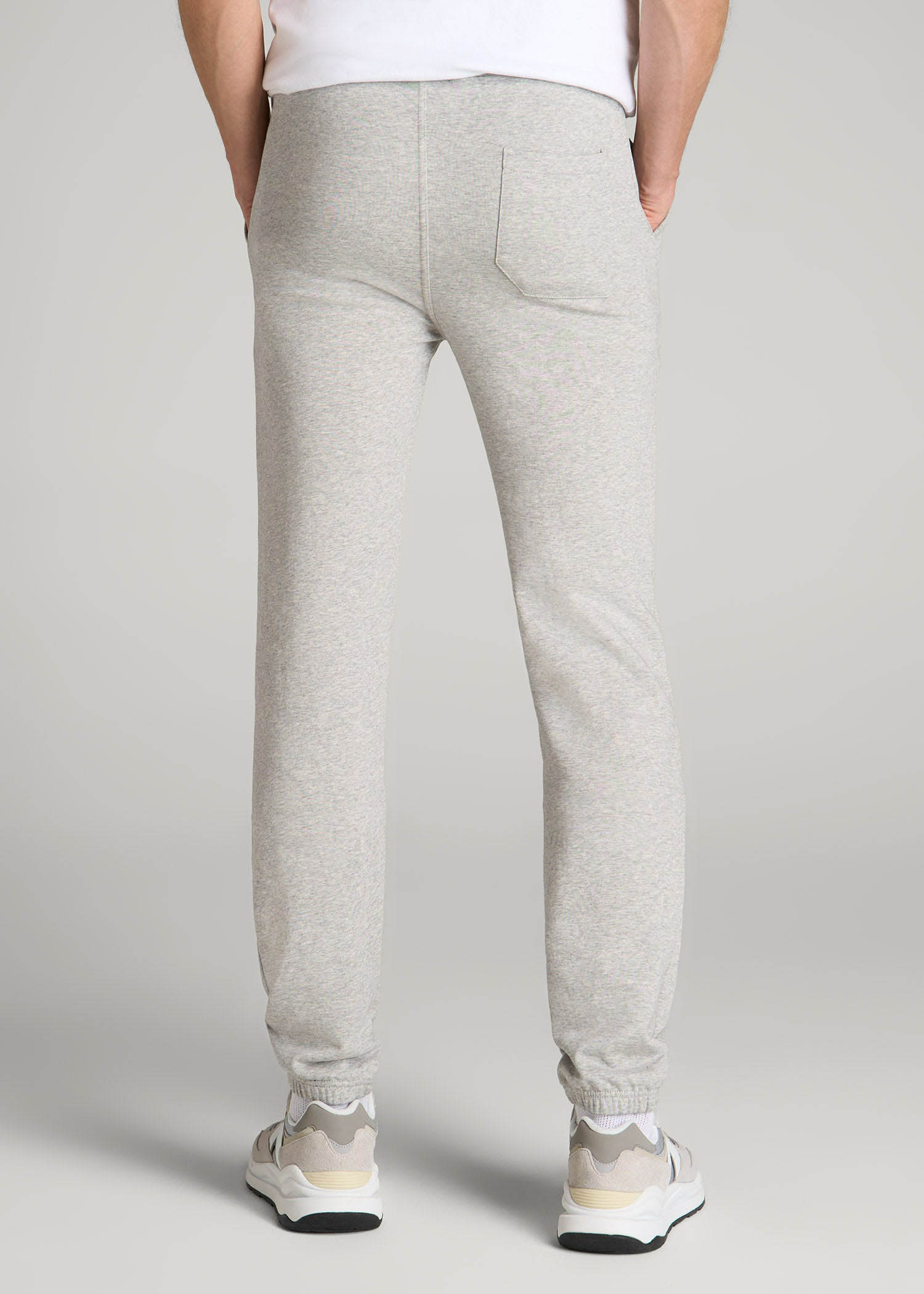 American Tall Men Wearever French Terry Sweatpants for Tall Men in Grey Mix