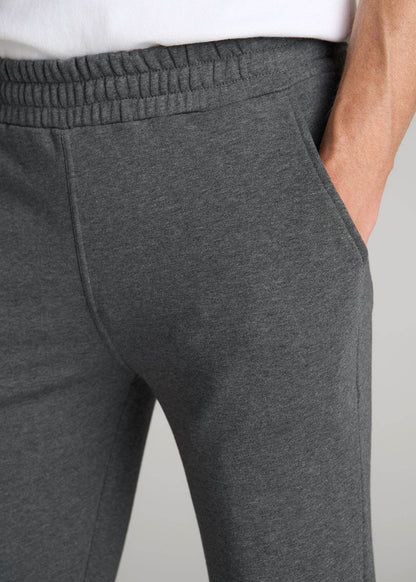 American Tall Men Wearever French Terry Sweatpants for Tall Men in Charcoal Mix