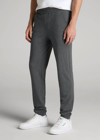 American Tall Men Wearever French Terry Sweatpants for Tall Men in Charcoal Mix