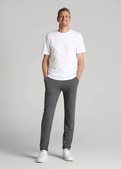 American Tall Men Wearever French Terry Sweatpants for Tall Men in Charcoal Mix