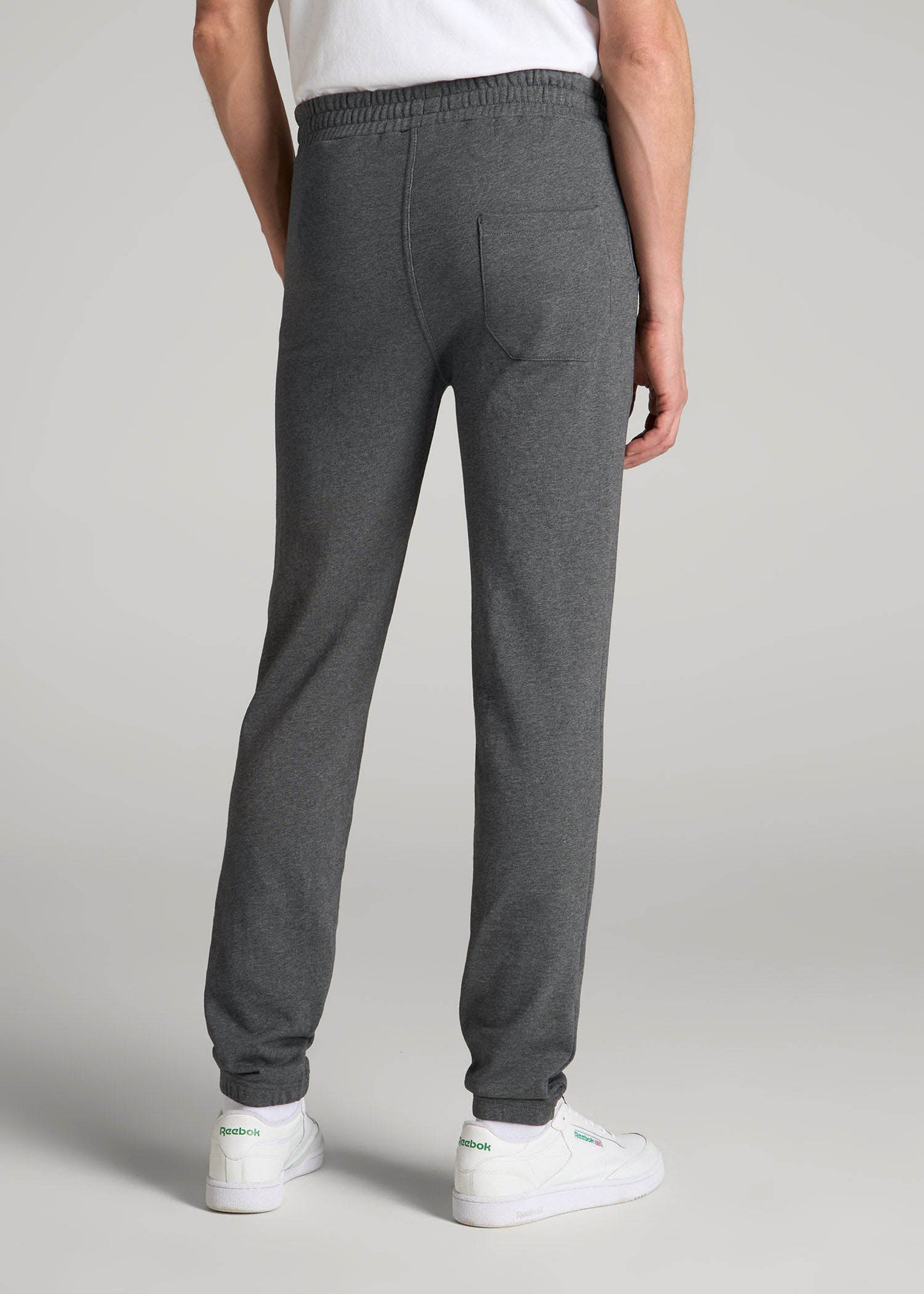 American Tall Men Wearever French Terry Sweatpants for Tall Men in Charcoal Mix