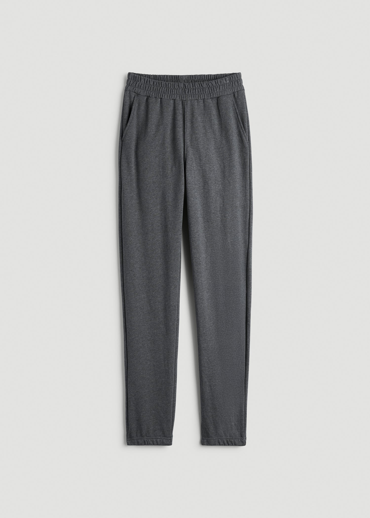 American Tall Men Wearever French Terry Sweatpants for Tall Men in Charcoal Mix