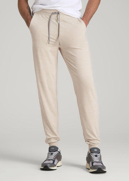 American Tall Men Weekender Stretch Lounge Joggers for Tall Men in Stone Heather
