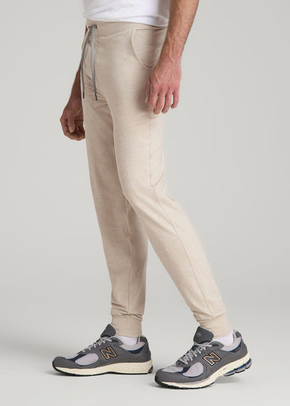 American Tall Men Weekender Stretch Lounge Joggers for Tall Men in Stone Heather