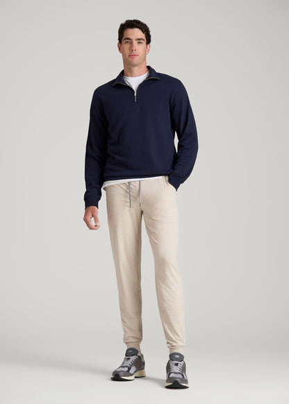 American Tall Men Weekender Stretch Lounge Joggers for Tall Men in Stone Heather