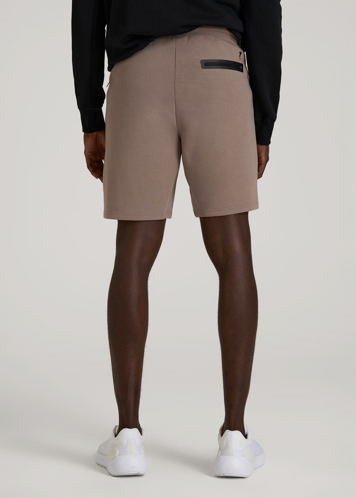 American Tall Men Tech Motion Fleece Shorts for Tall Men in Portobello