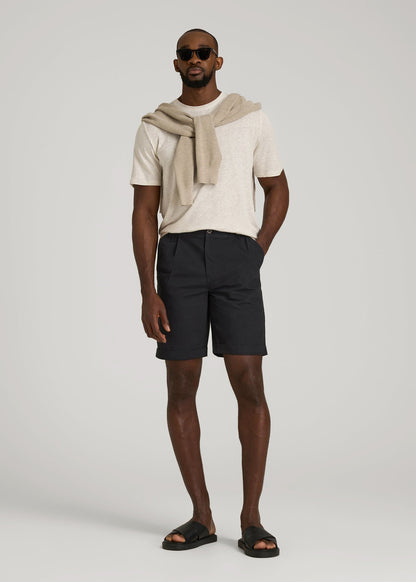 American Tall Men Bermuda Shorts for Tall Men in Black