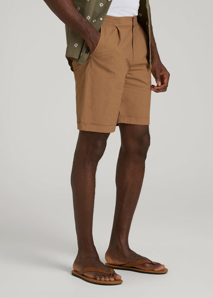 American Tall Men Bermuda Shorts for Tall Men in Russet Brown