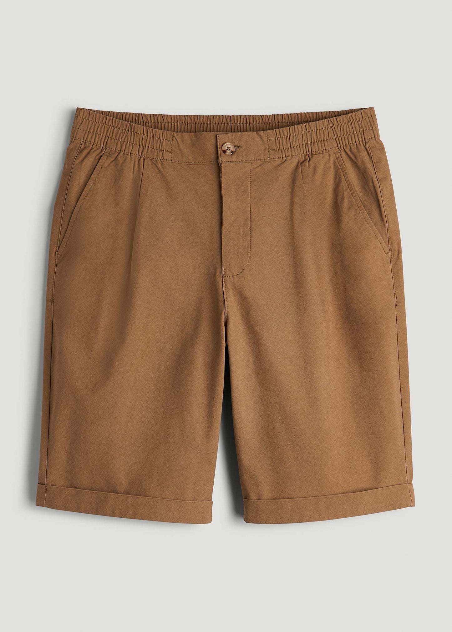 American Tall Men Bermuda Shorts for Tall Men in Russet Brown