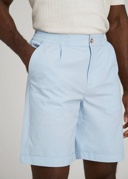 American Tall Men Bermuda Shorts for Tall Men in Ice Blue