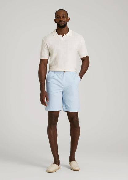 American Tall Men Bermuda Shorts for Tall Men in Ice Blue
