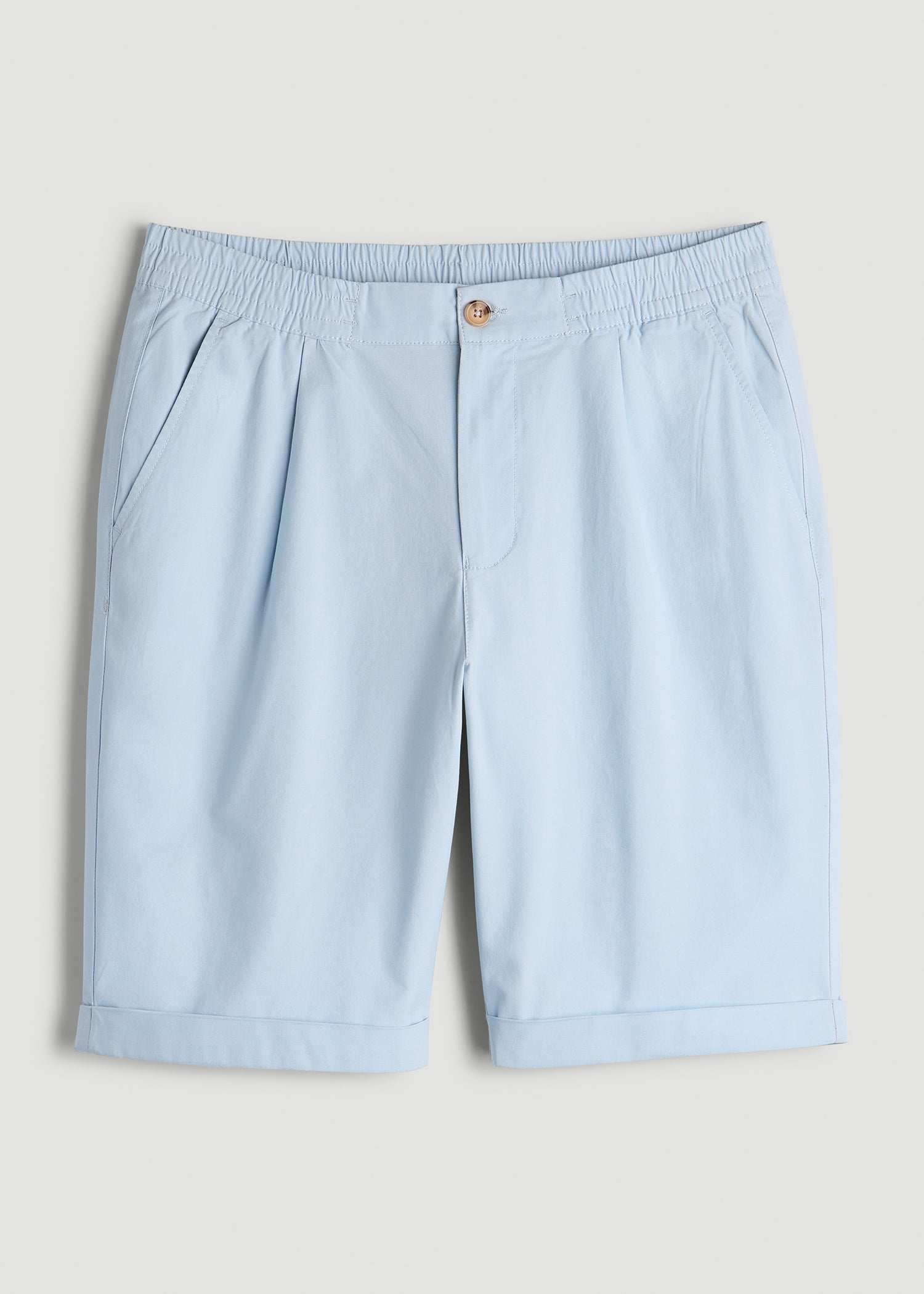 American Tall Men Bermuda Shorts for Tall Men in Ice Blue