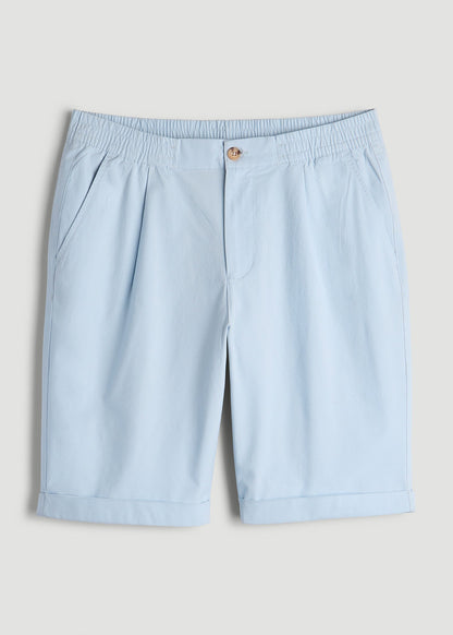 American Tall Men Bermuda Shorts for Tall Men in Ice Blue