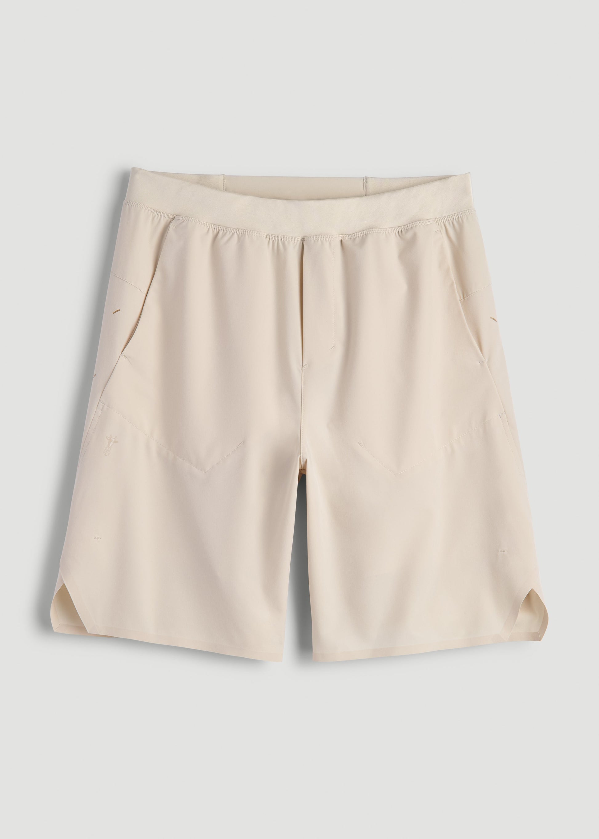 American Tall Men 2-in-1 Featherweight Running Short for Tall Men in Light Stone