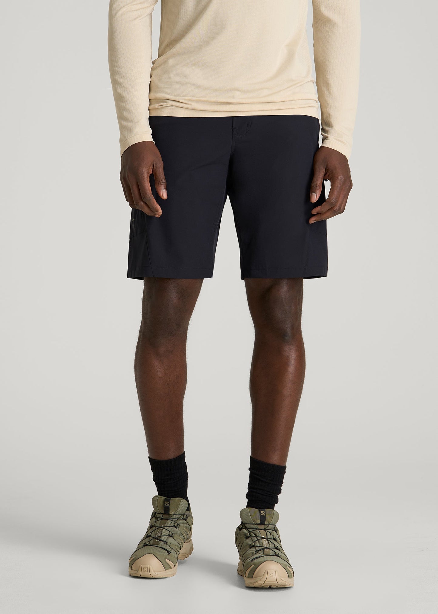American Tall Men 10 Pocket Hiking Short for Tall Men in Black