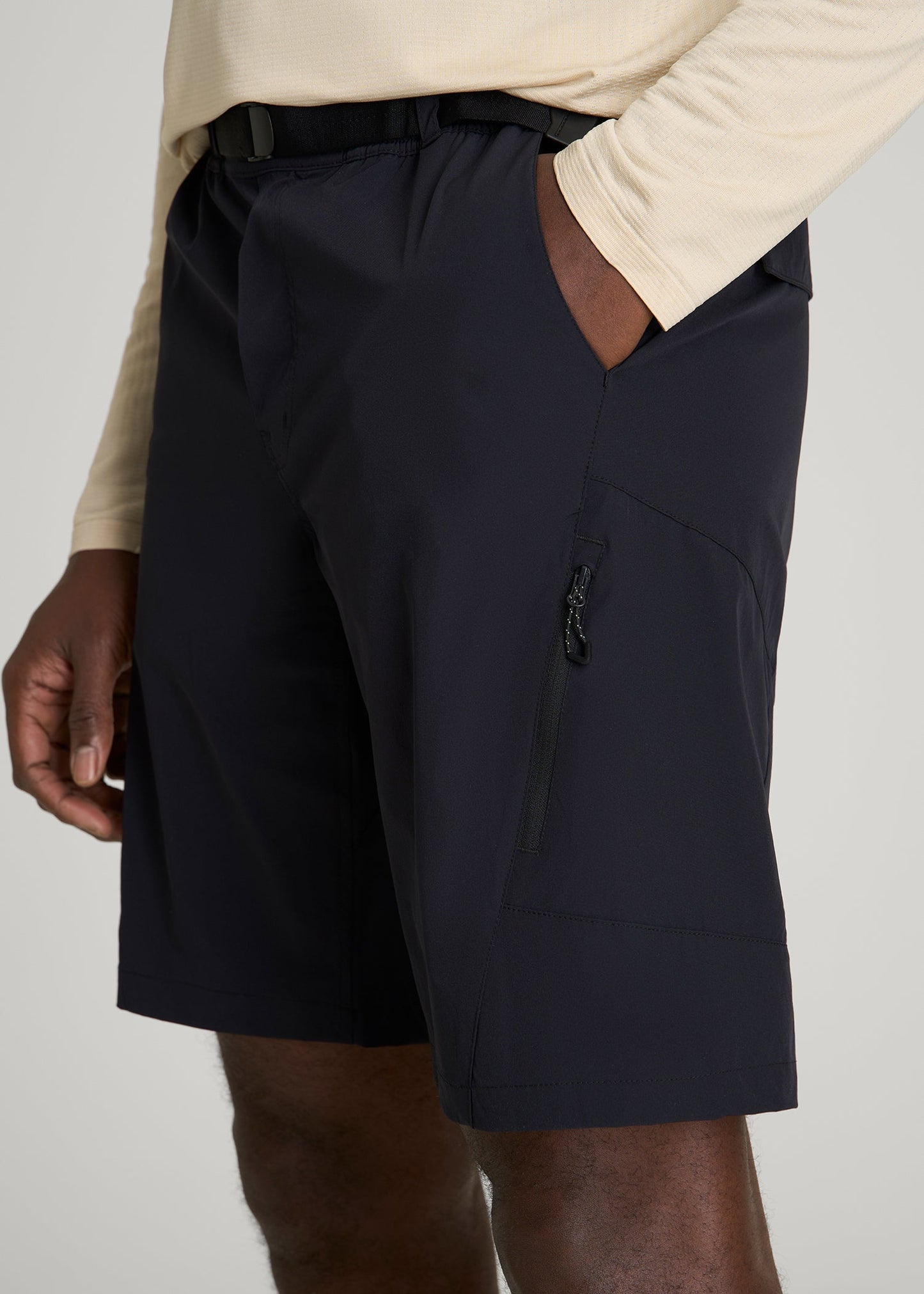 American Tall Men 10 Pocket Hiking Short for Tall Men in Black