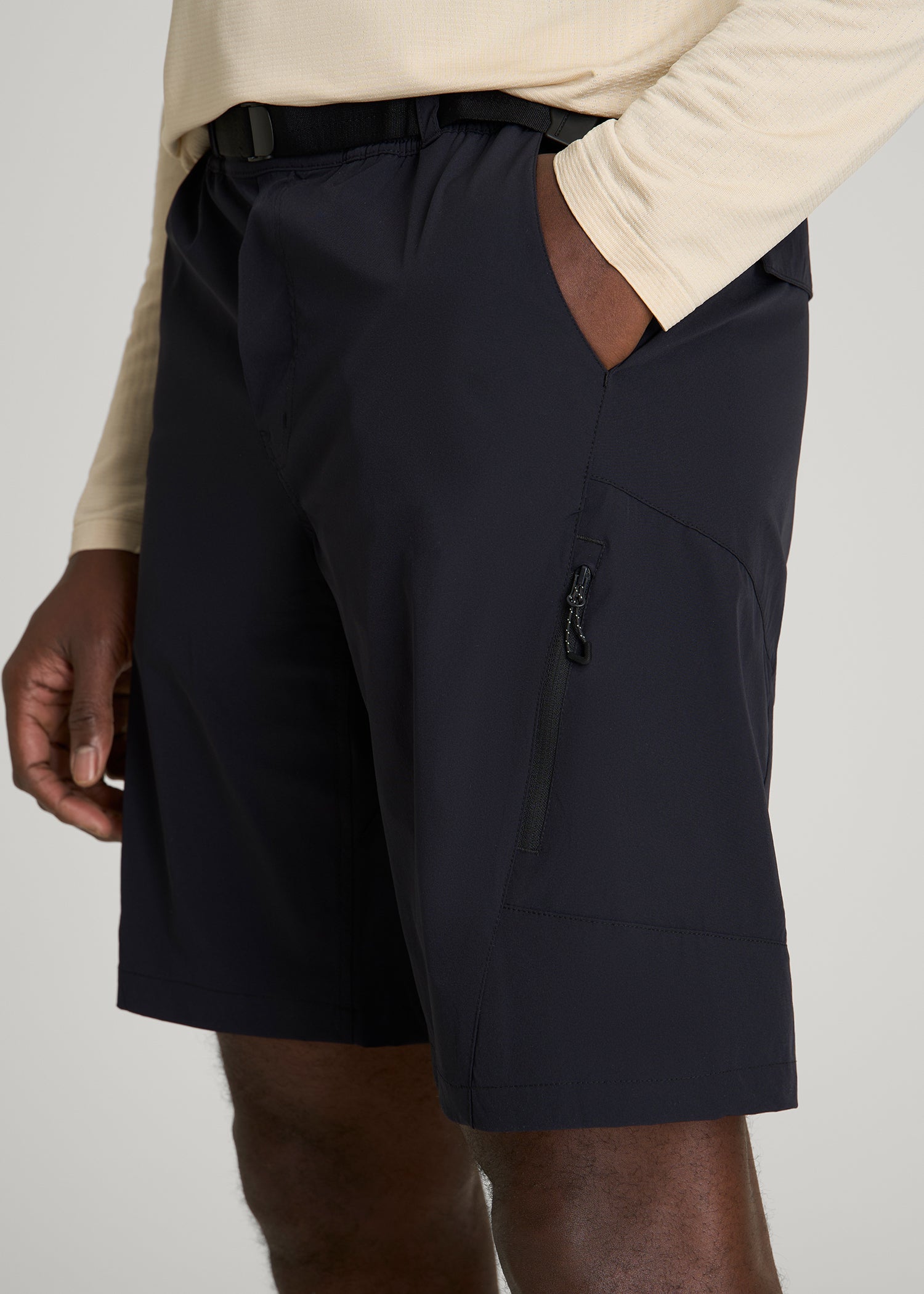 American Tall Men 10 Pocket Hiking Short for Tall Men in Black
