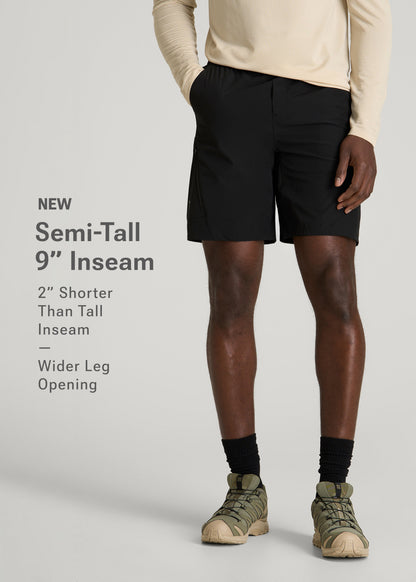 American Tall Men 10 Pocket Hiking Short for Tall Men in Black