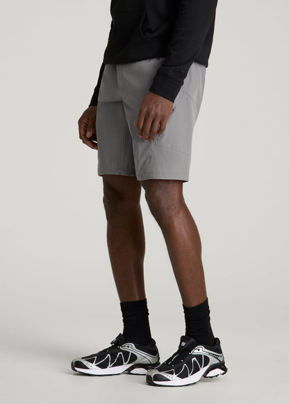 American Tall Men 10 Pocket Hiking Short for Tall Men in Pebble Grey