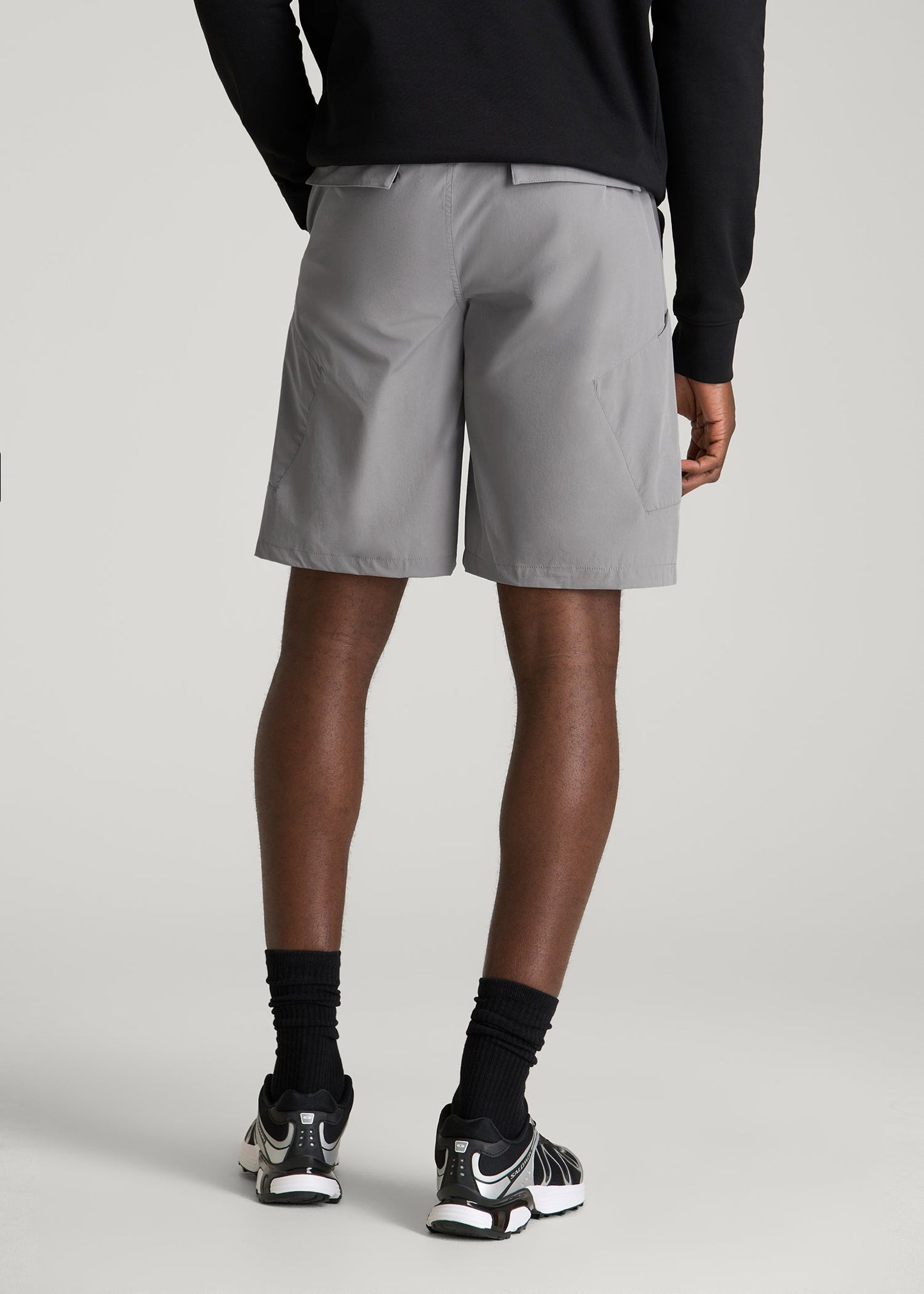 American Tall Men 10 Pocket Hiking Short for Tall Men in Pebble Grey