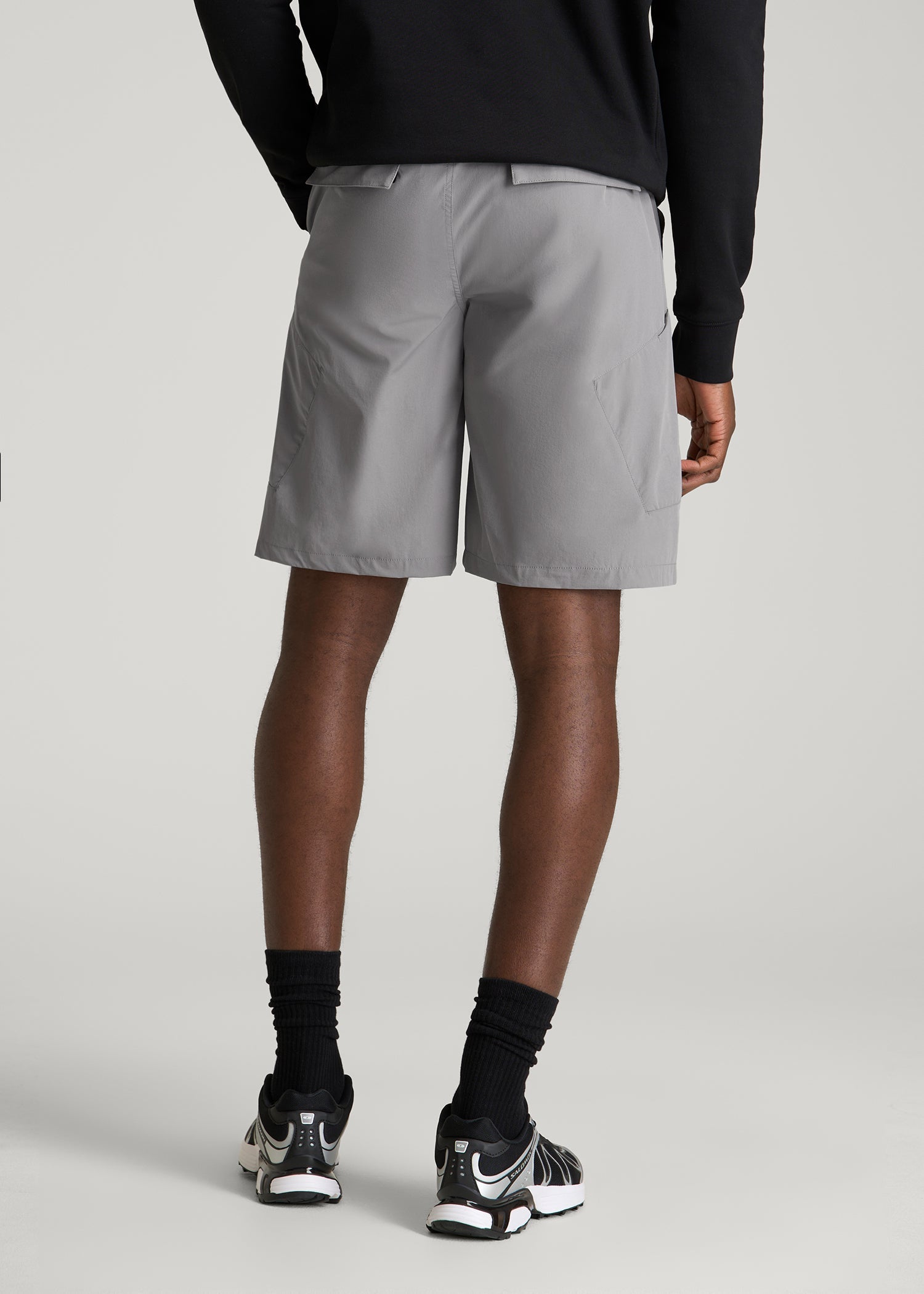 American Tall Men 10 Pocket Hiking Short for Tall Men in Pebble Grey
