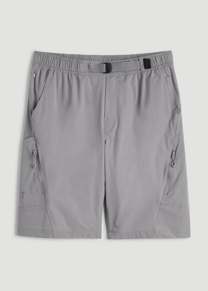 American Tall Men 10 Pocket Hiking Short for Tall Men in Pebble Grey